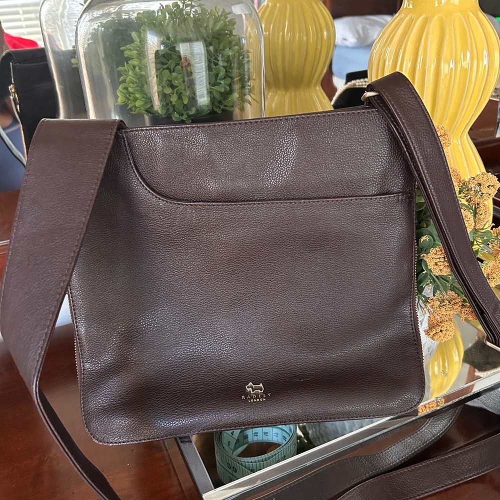RADLEY LONDON Dark Brown Leather Messenger Bag